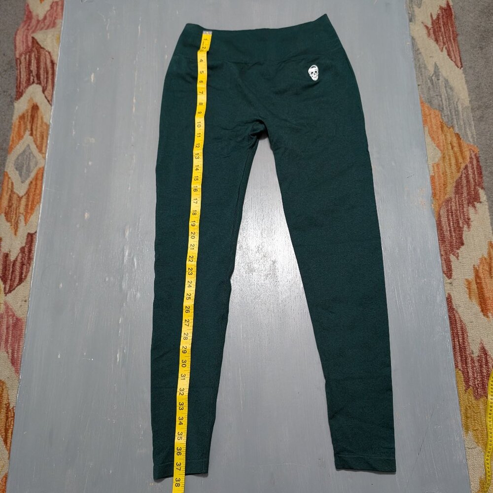 Gymreaper Logo Dark Green High-Waisted Athletic Leggings | Stretch Workout Pants